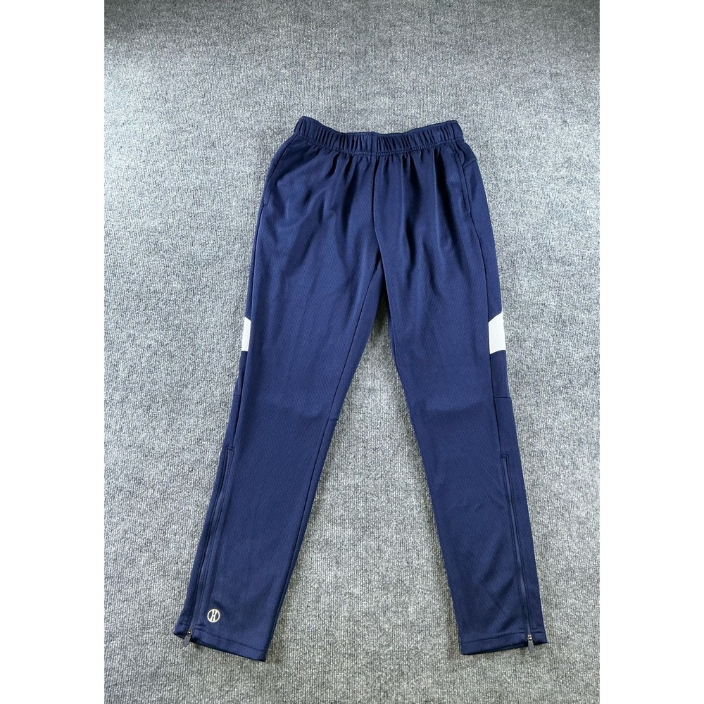 Holloway Ladies Navy Blue Athletic Training Pants Ankle Zip Joggers Size Medium